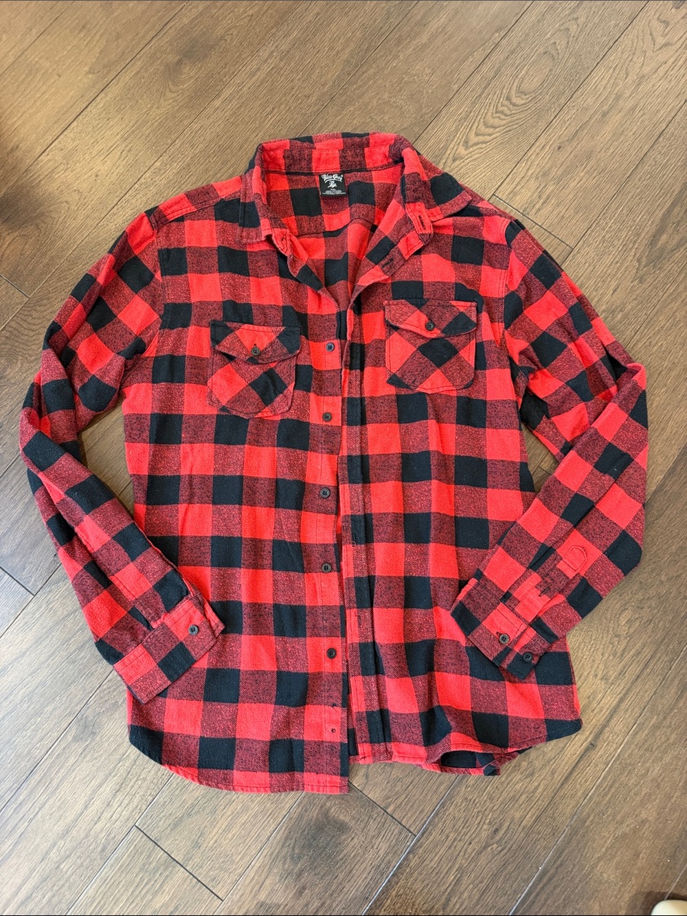 Blue Gear Men's Red and Black Buffalo Plaid Flannel Shirt Size XXL - C54-139